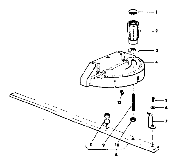 FIGURE 5-MITER GAUGE ASSEMBLY