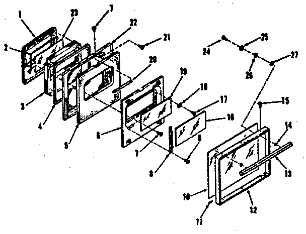 Oven door section