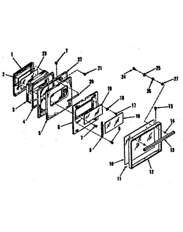 Oven door section