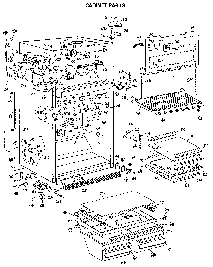 Cabinet parts