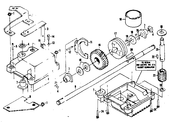 Gear case assembly part no. 85315