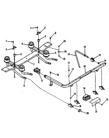 Top burner section