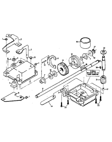 Gear case assembly part no. 88387