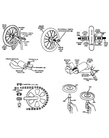 Crank and wheel assembly