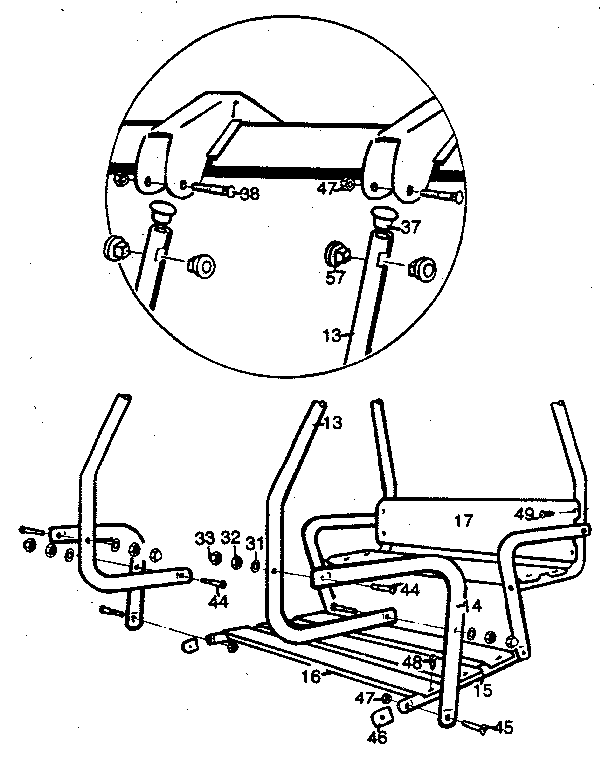 Lawn swing assembly