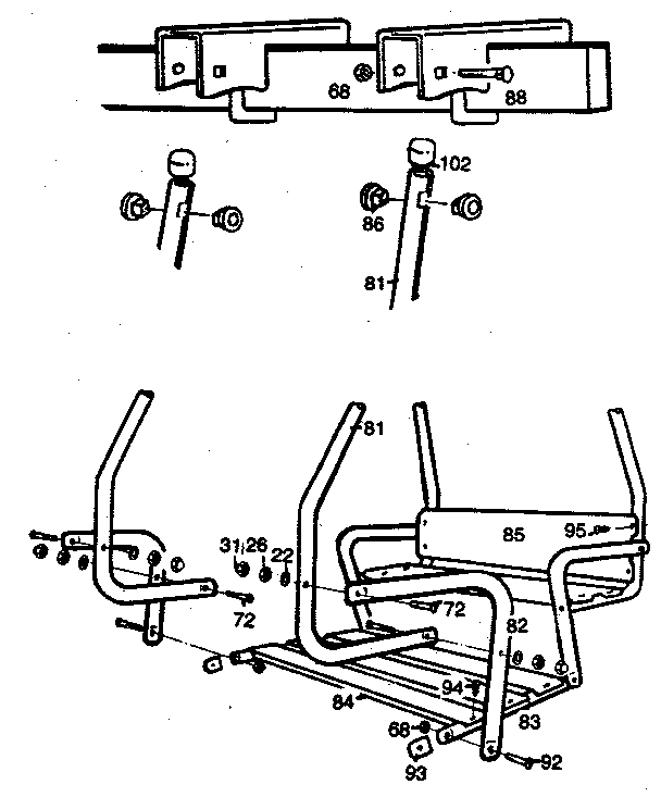 Lawn swing assembly