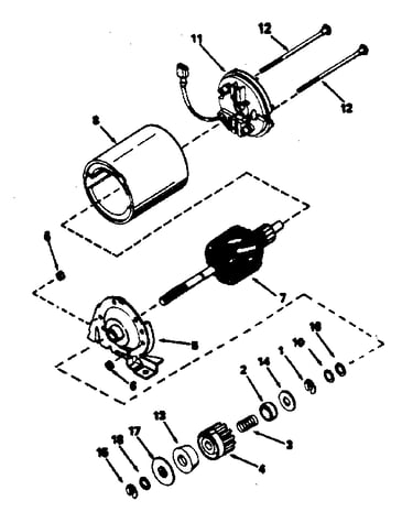 Electric starter motor no. 34934