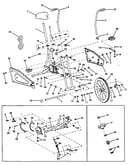 Exploded view of exercise cycle