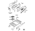 Kenmore 66238 (1988) backsplash assembly & cooktop diagram