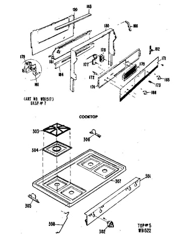Backsplash assembly & cooktop