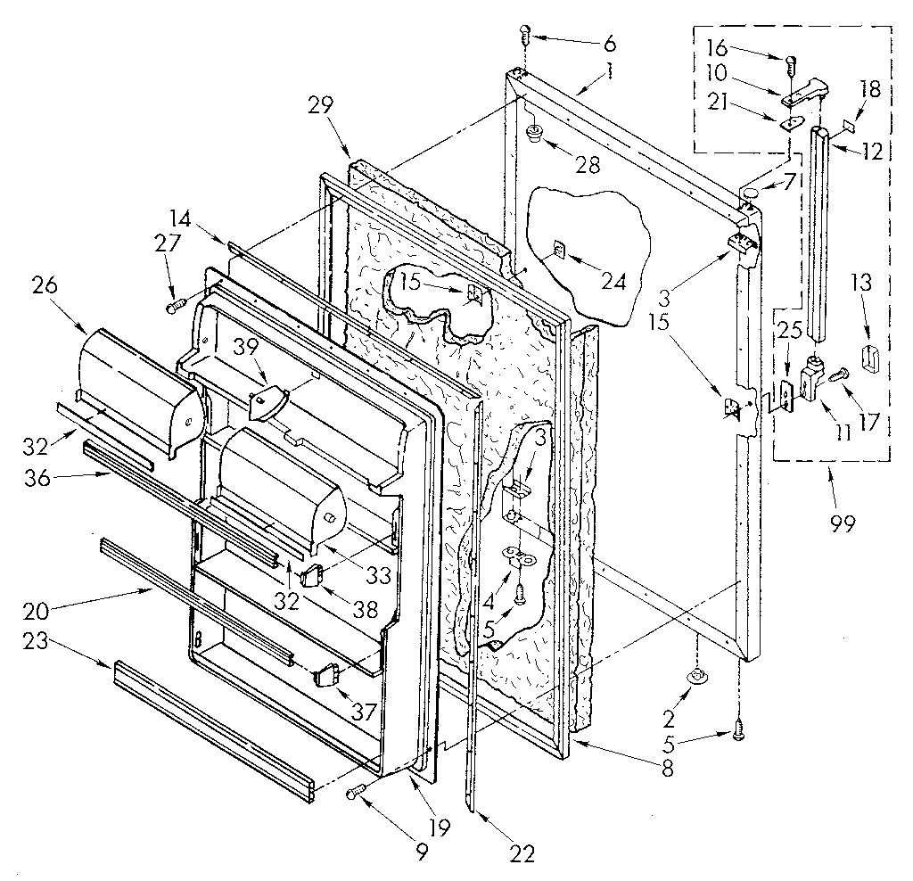 Refrigerator door