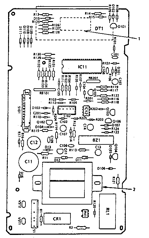 POWER AND CONTROL CIRCUIT BOARD (PART NO. 14461)