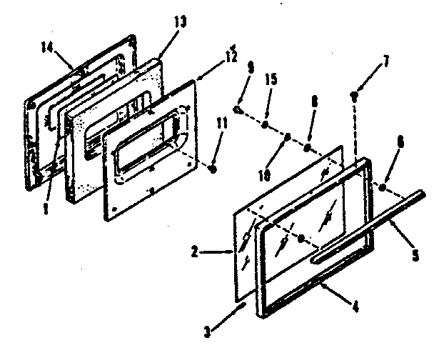 Oven door section for model no. 911.6158811, 911.6178811