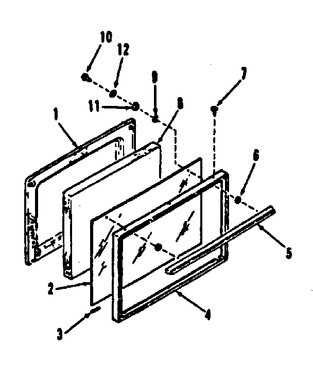 Oven door section
