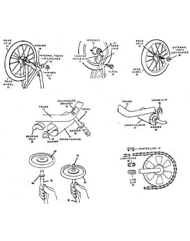 Wheel and crank assembly