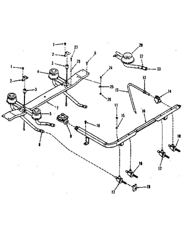 Top burner section