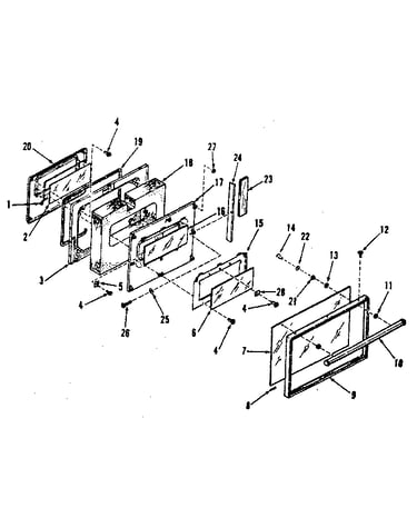 Oven door section
