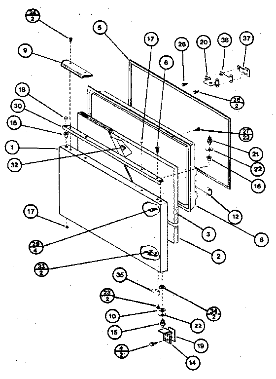 Freezer door