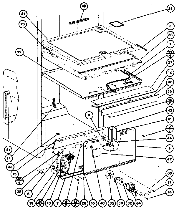 Comparment separator/divider block
