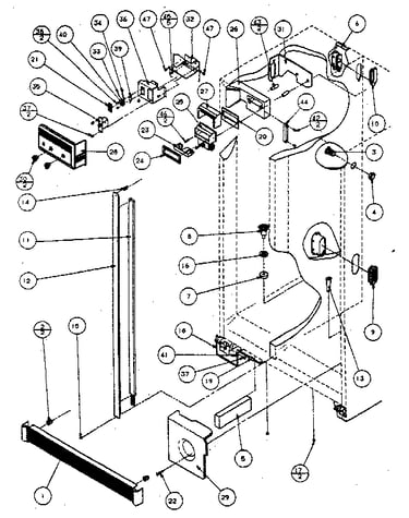 Refrigerator/freezer controls and cabinet