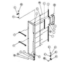 Amana SC25H freezer door, hinge and trim diagram