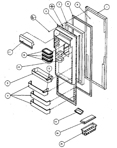 Refrigerator door