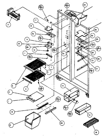 Freezer shelving and refrigerator light