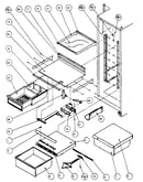Refrigerator shelving and drawers
