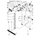 Amana SC25H refrigerator/freezer door controls and cabinet diagram