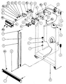 Refrigerator/freezer door controls and cabinet
