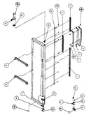 Freezer door, hinge and trim