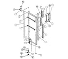 Amana SC25H refrigerator door, hinge and trim diagram