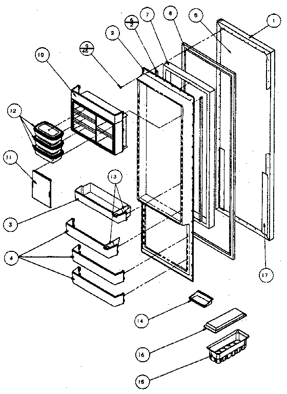 Refrigerator door