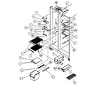 Amana SC25H freezer shelving and refrigerator light diagram