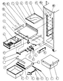 Refrigerator shelving and drawers