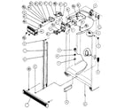 Amana SC25H refrigerator/freezer controls and cabinet diagram