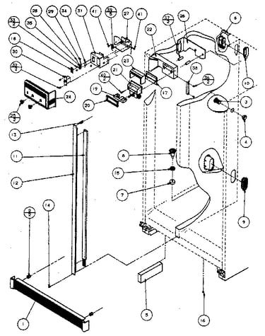 Refrigerator/freezer controls and cabinet