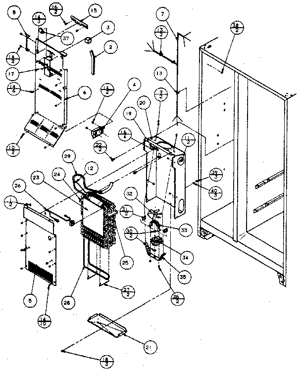 Evaporator and air handling
