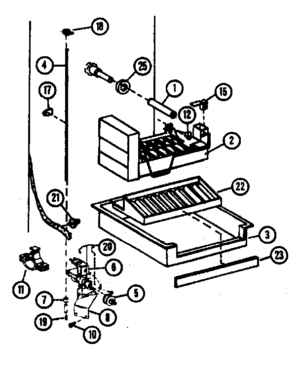 Add on ice-maker assembly for "h" model side by side models