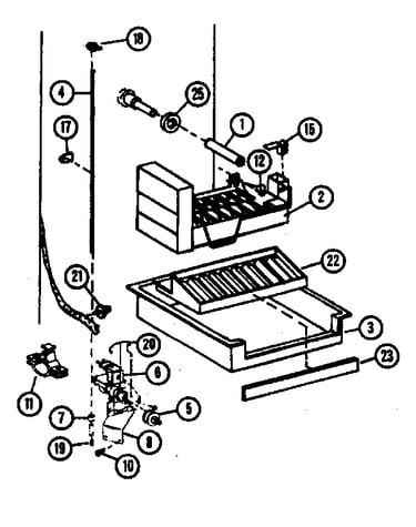 Add on ice-maker assembly for "h" model side by side models