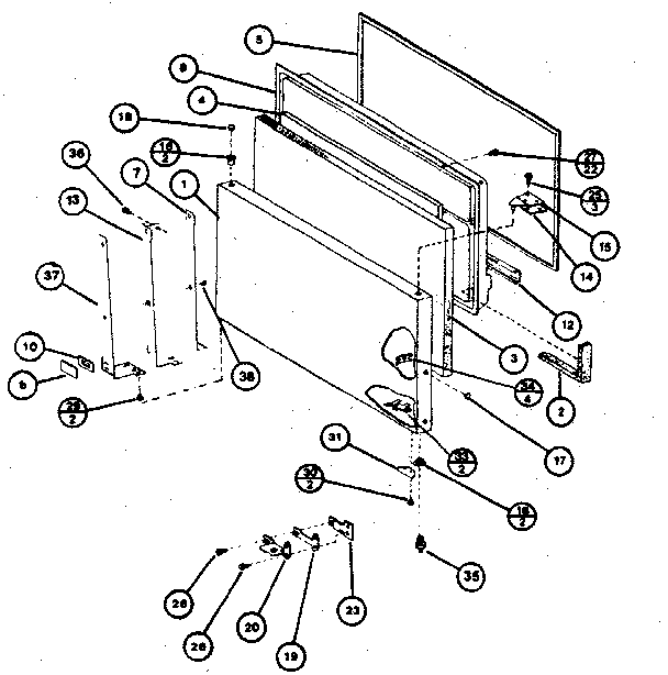 Freezer door