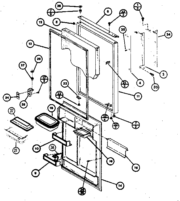 Refrigerator door