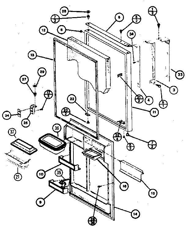 Refrigerator door