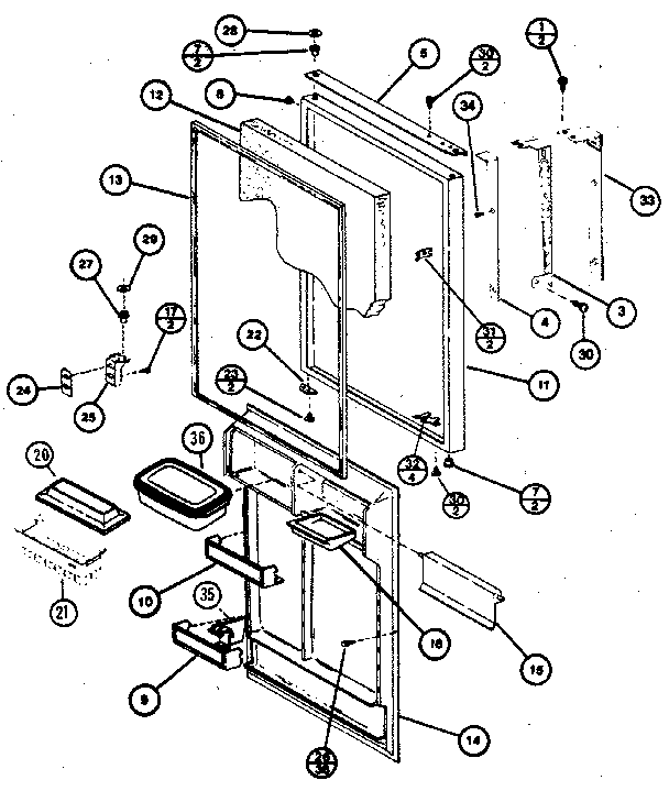 Refrigerator door