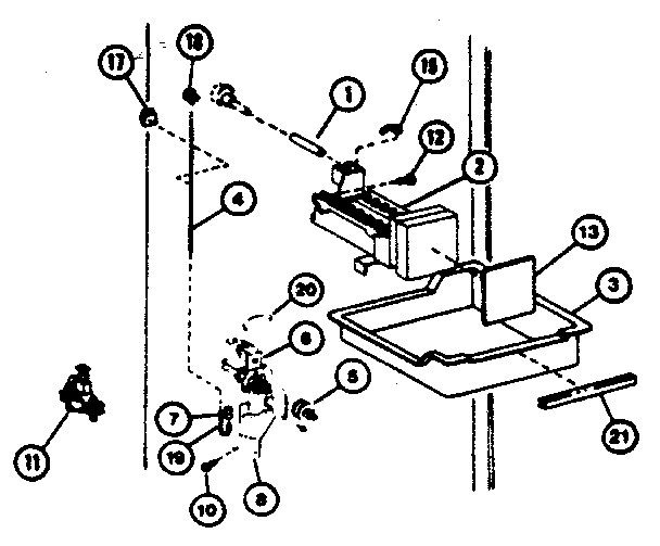 Add on ice-maker