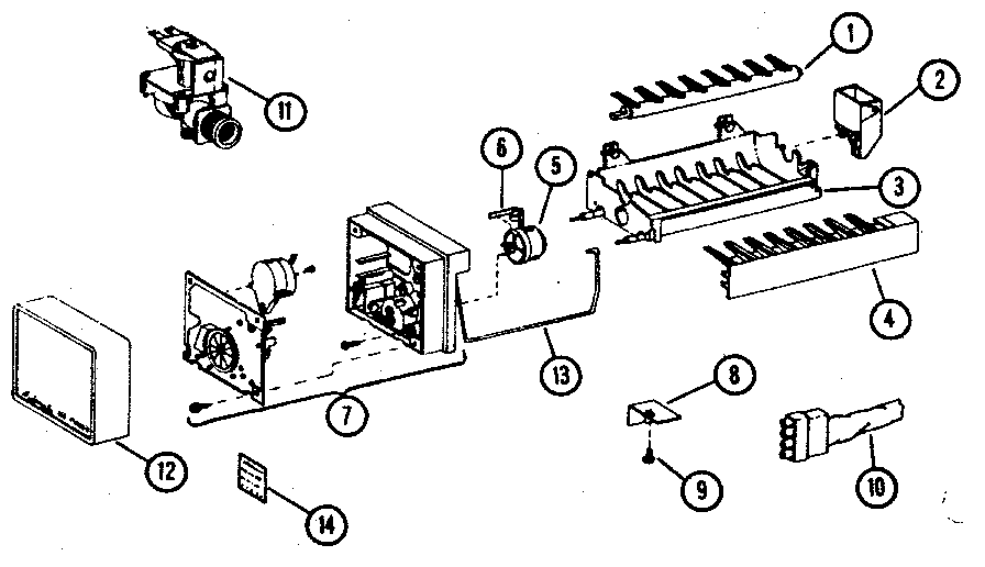 8 CUBE COMPACT ICE MAKER - ASSEMBLY NO. D7767601