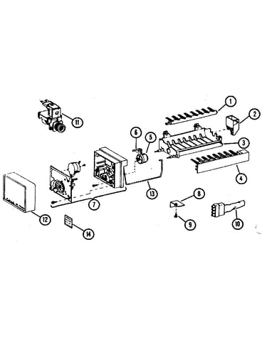 8 cube compact ice maker - assembly no. d7767601
