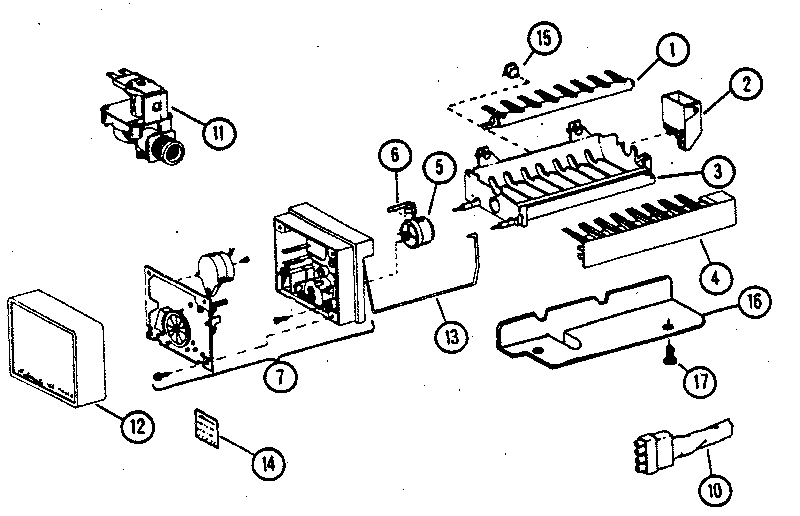 8 cube compact ice maker - assembly no. d7824701