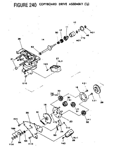 Figure 240 copyboard drive assembly (1/2)