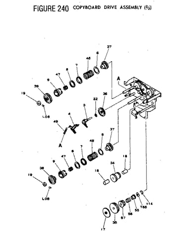 Figure 240 copyboard drive assembly (2/2)